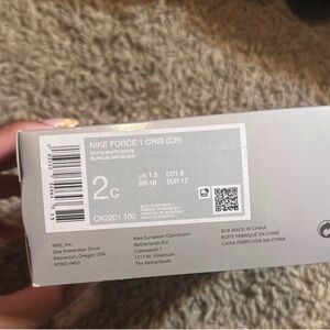 Nike Force 1 Crib Shoes in White